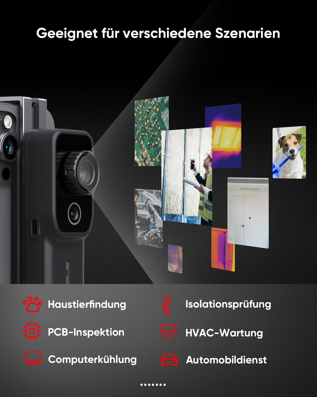 HIKMICRO Mini2W Drahtlose Wärmebildkamera 512×384 SuperIR, iOS/Android, 256x192 IR-Auflösung, Thermalkamera mit visueller Kamera, Manueller Fokus, für Telefon/Tablet/PC Windows