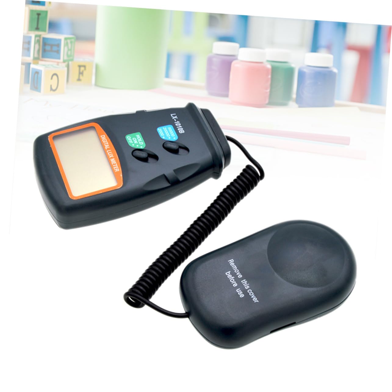 Mipcase Misuratore di Luce Portatile Lx1010b Display Digitale Lcd, Range di Misura 1-50.000 Lux, Design Compatto in Plastica Nero per Uso in Medico e Hotel