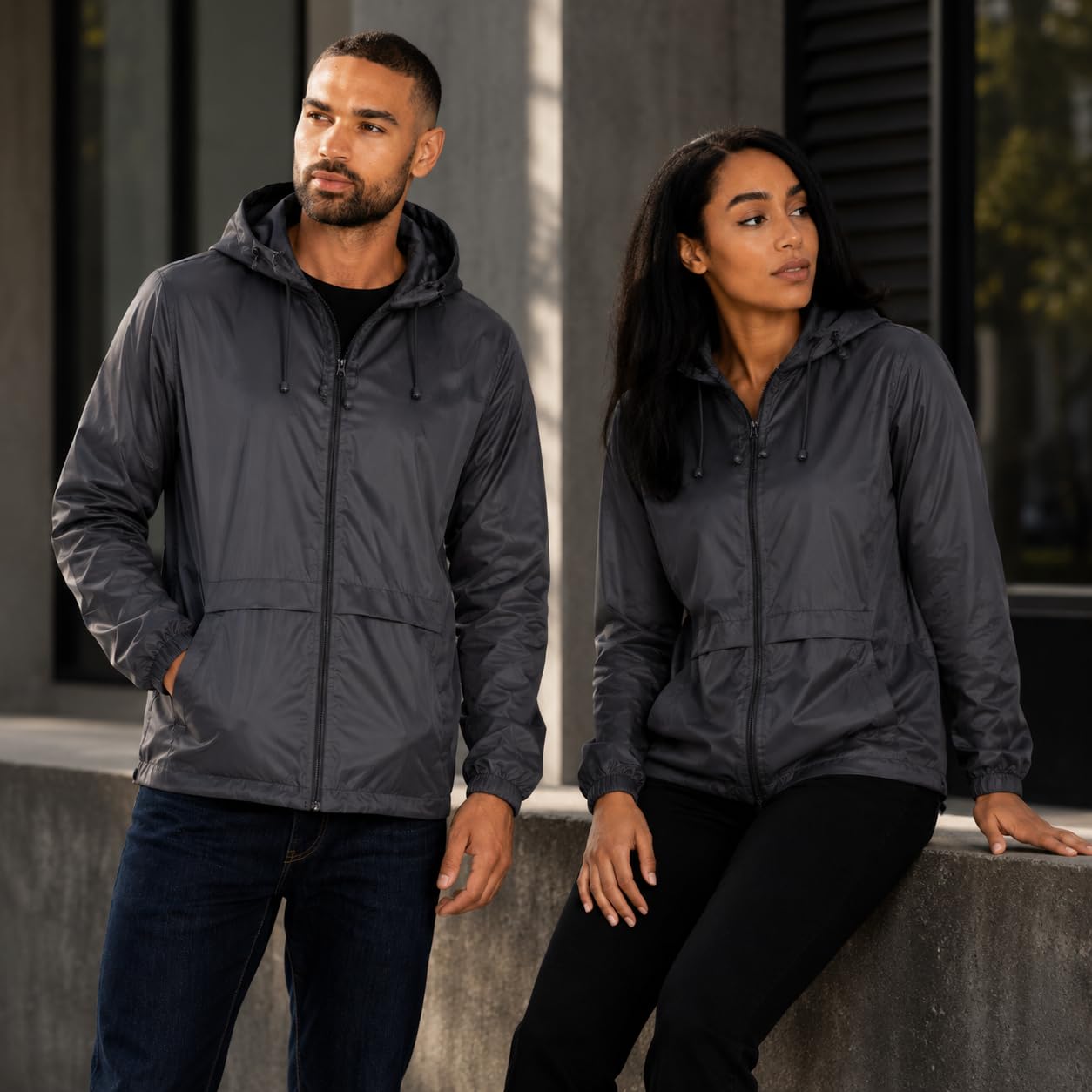 Style It Up Veste imperméable à capuche unisexe pour adulte