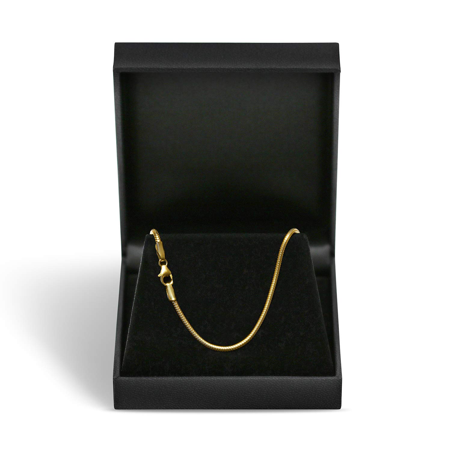 EDELIND Cadena Oro Mujer Hombre 1.9 mm 8 14 18K Oro Amarillo Cadena Cola de Topo/Cola de Ratón/Serpiente de 34 a 100cm Collar de Oro con Caja de Regalo de Joyería