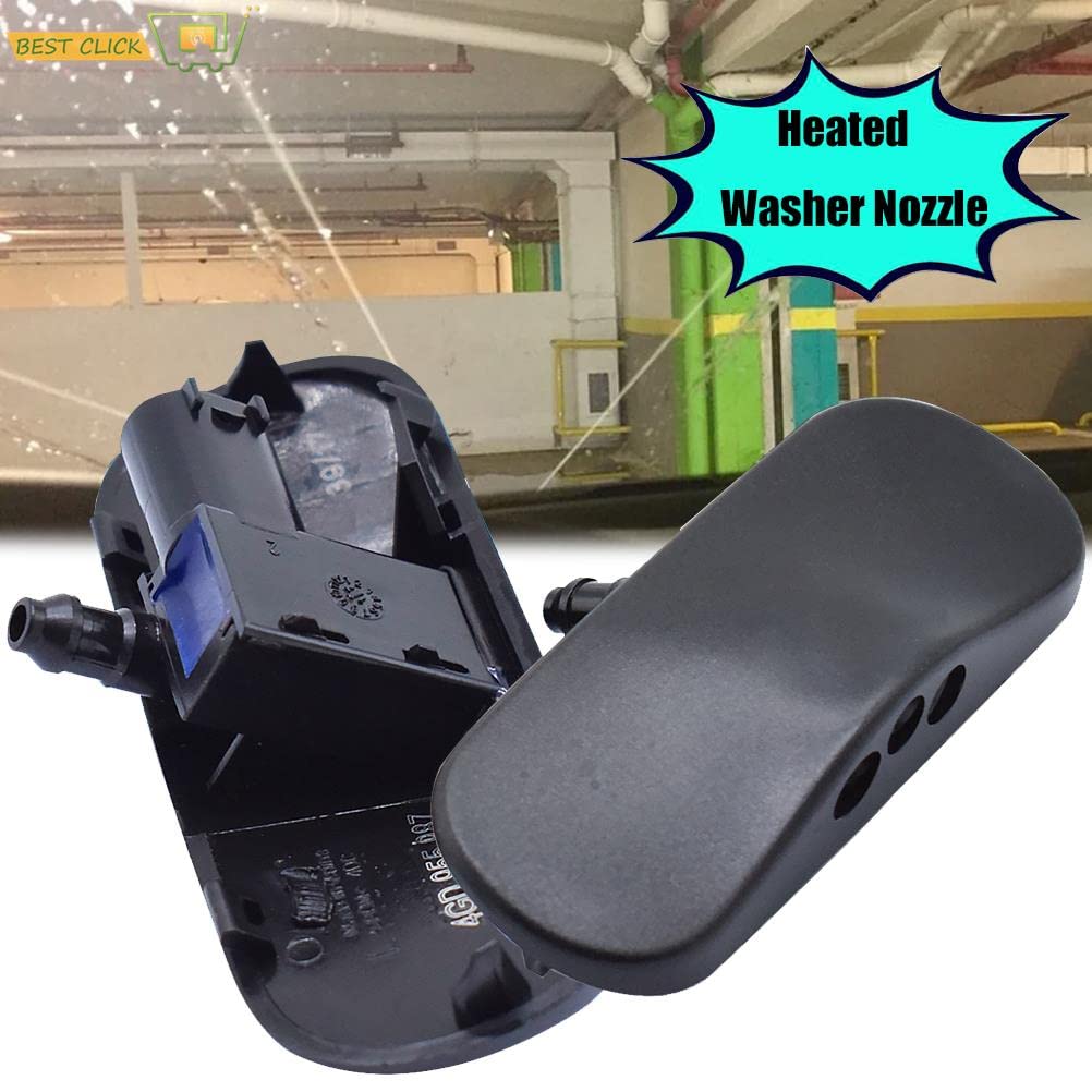 Ugello Lavacristallo, per Audi A1 8X A4 B8 Q3 Q5 Q7 4L TT, 2 Pezzi di Ugelli Lavavetri, per Getto Spray per Tergicristalli, plastica, Nero