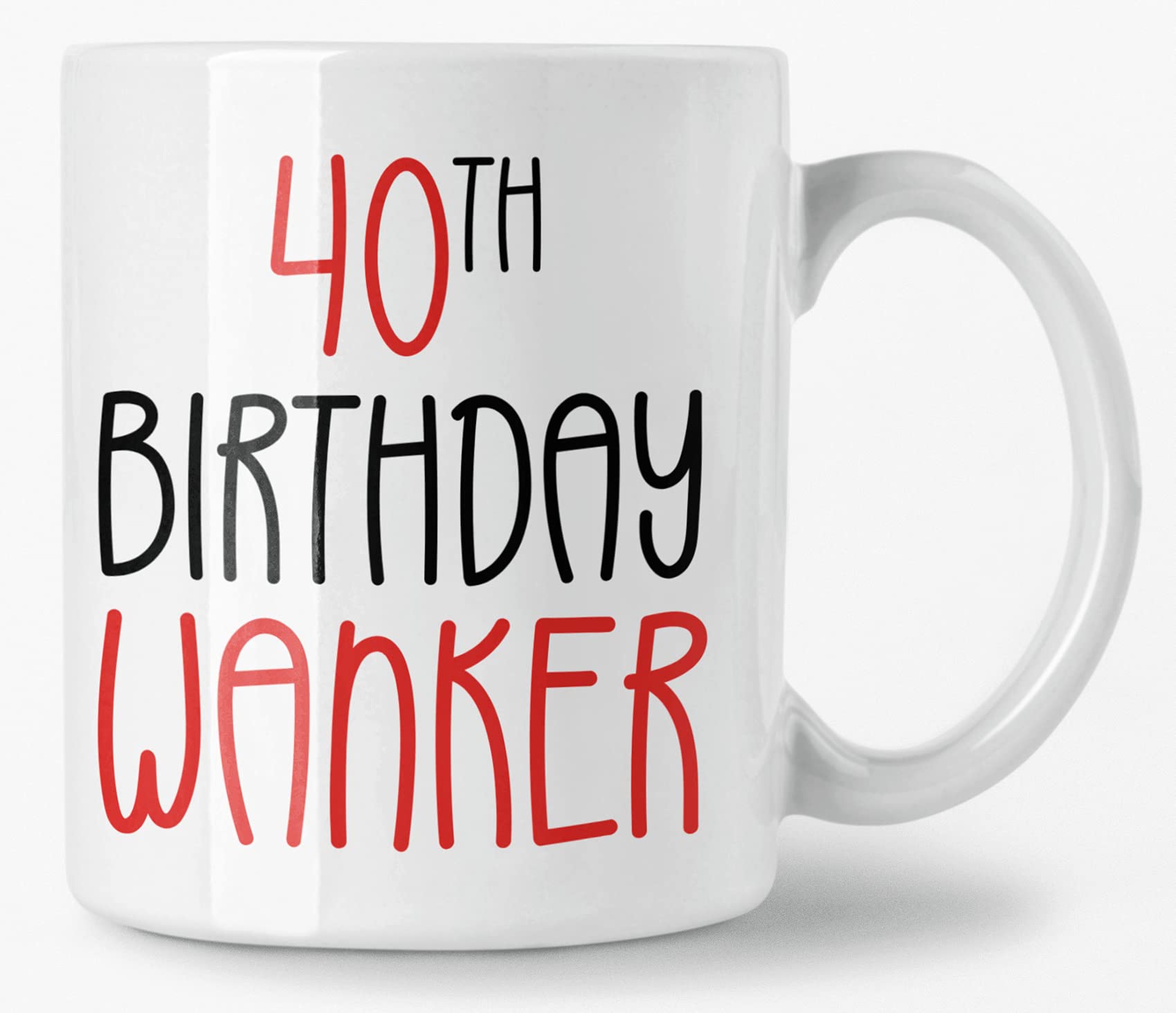 Fortieth 40th Birthday Wanker Design Rude and Offensive Adult Humour Coffee Mug
