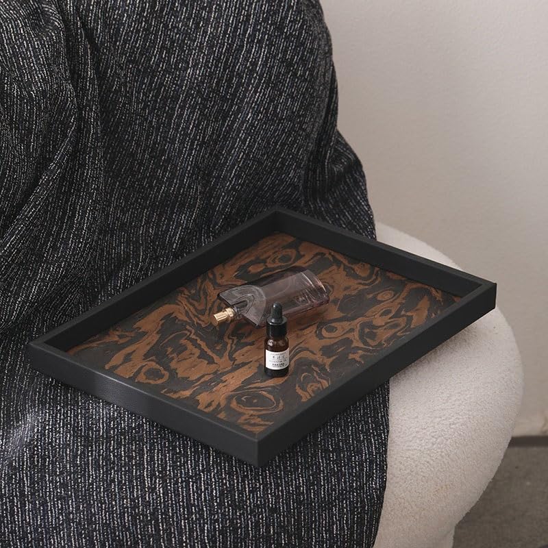 Bandejas Servir Comida Bandeja for Llaves, Bandeja for Puerta de Entrada, Adornos, aromaterapia, Perfume, Almacenamiento Joyas, decoración Suave Mesa Cama | S