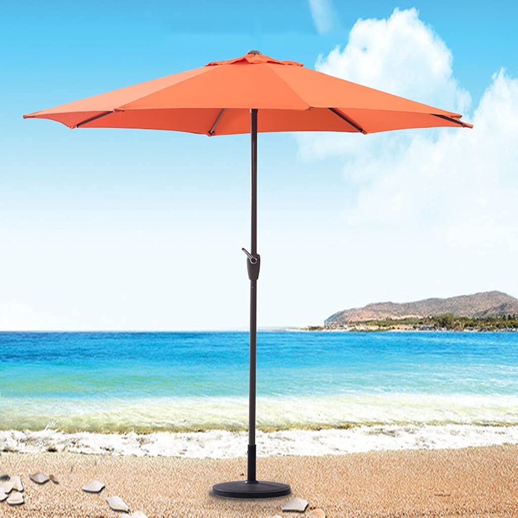 Garden Parasol Sun Shade Outdoor, 270 cm z korbą przeciwsłoneczną aluminium aluminiowy parasol parasol, ogrodowy parasol na pokład ogrodowy podwórko i basen (zielony)