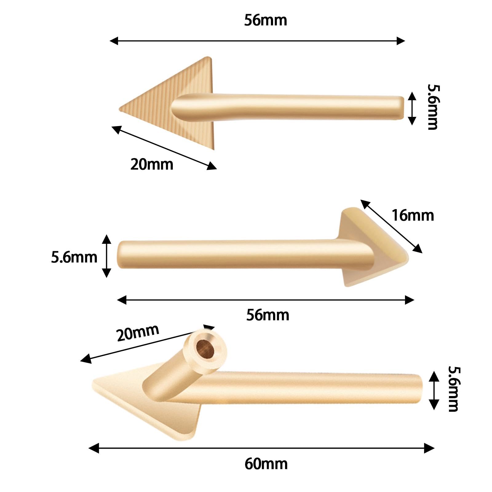 Set 3 Punte Triangolari Per Saldatura Plastica PP – Testine Di Ricambio 50x20x5 Mm, Per Paraurti E Fari Auto