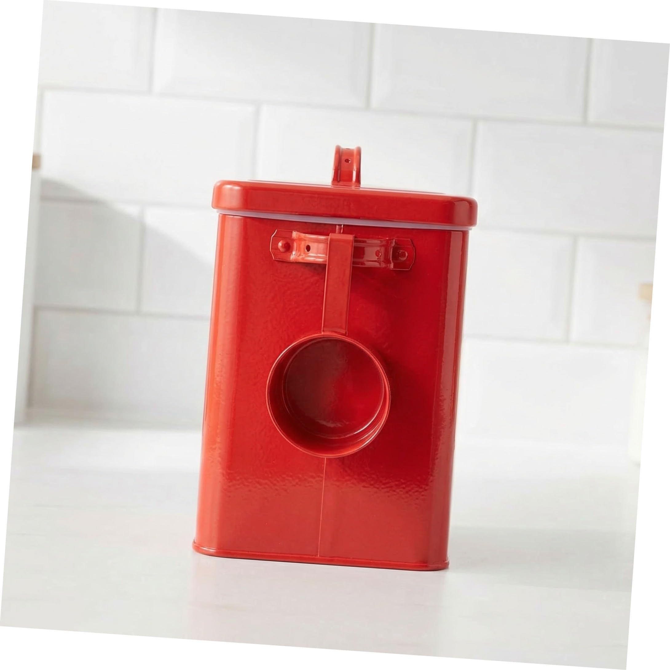 Luftdichter Tierfutterbehälter mit Deckel und Schaufel 6l Rot