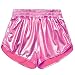 Big Girls Metallic Shorts Pink Hot Pants Shiny Sparkly Gymnastics Outfits 10 11