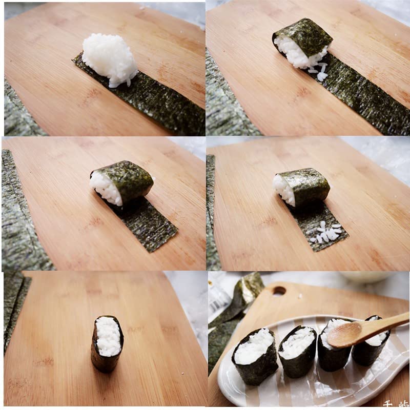 Sushi Nori Lot de 300 feuilles d'algues grillées 6 coupes, 300 feuilles