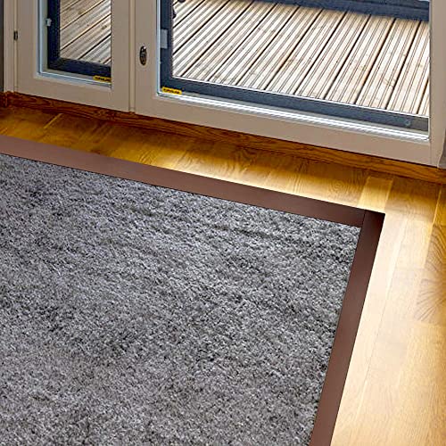 Anrui Floor Transition Strip 9.84 Ft Self Adhesive Floor Cover Strip, Vinyl Floor Flat Divider Strip, Door Bar Floor Edge Trim Laminate Floor Strip (Coffee Color) #TOP6