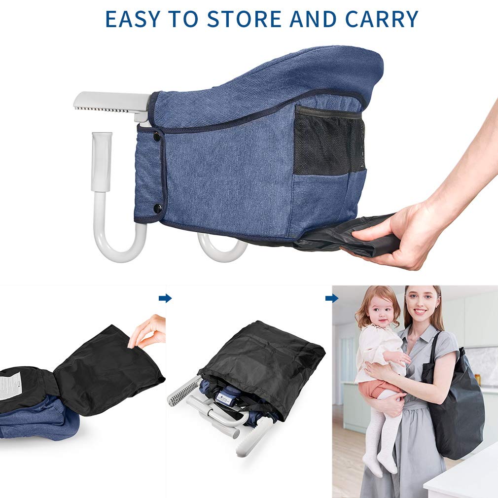 ANTEN Hook On Chiar - Clip on High Chair for Babies and Toddlers, High Load Booster Seat for Dining Table, Fold-Flat Storage Portable Baby Chair, Attach to Fast Table Chair for Home and Travel : Baby