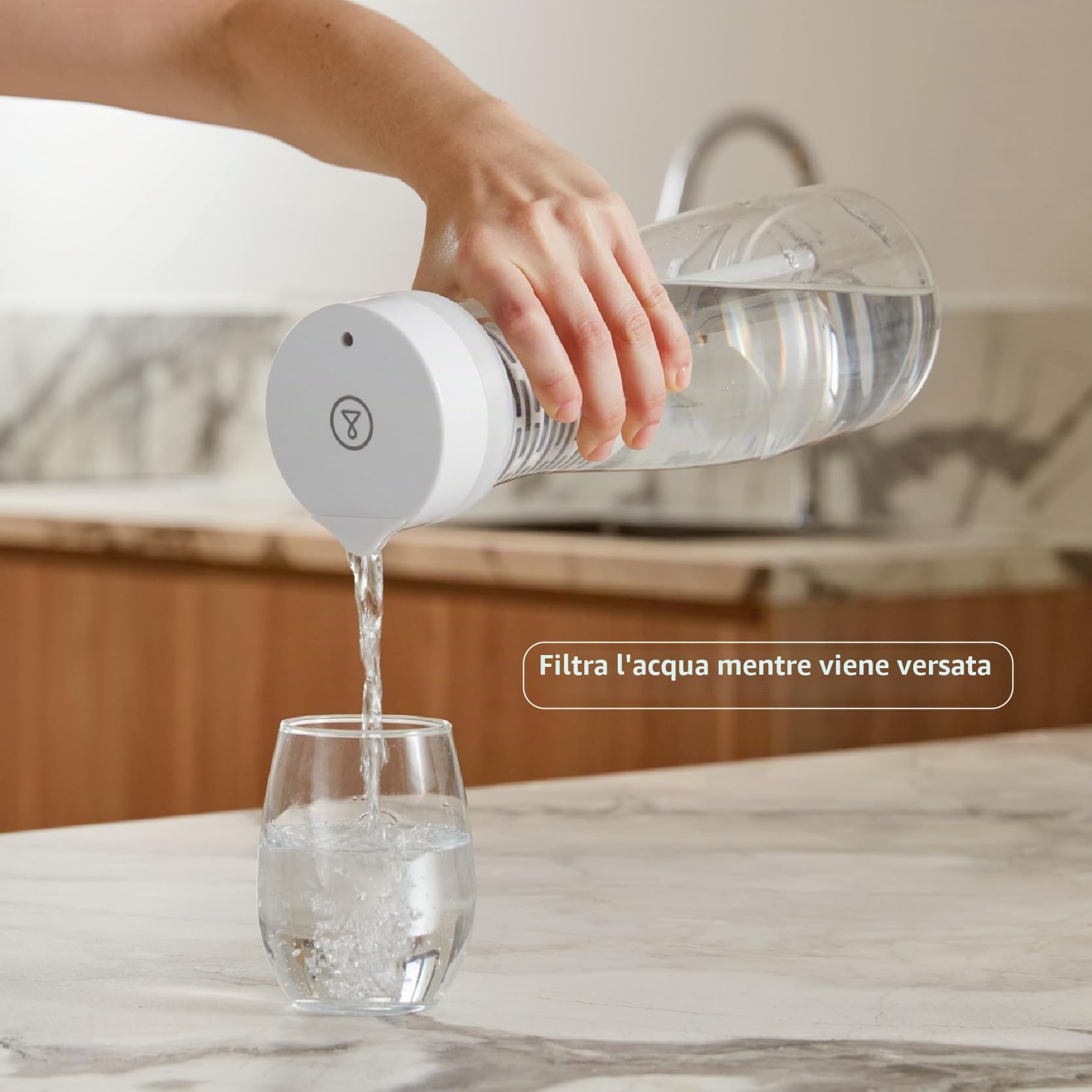 Tappwater PitcherPro SMR Caraffa filtrante per acqua Premium - Brocca vetro da 1,45L, filtraggio istantaneo, aggiunta di minerali essenziali, rimuove calcare e +60 sostanze, design elegante