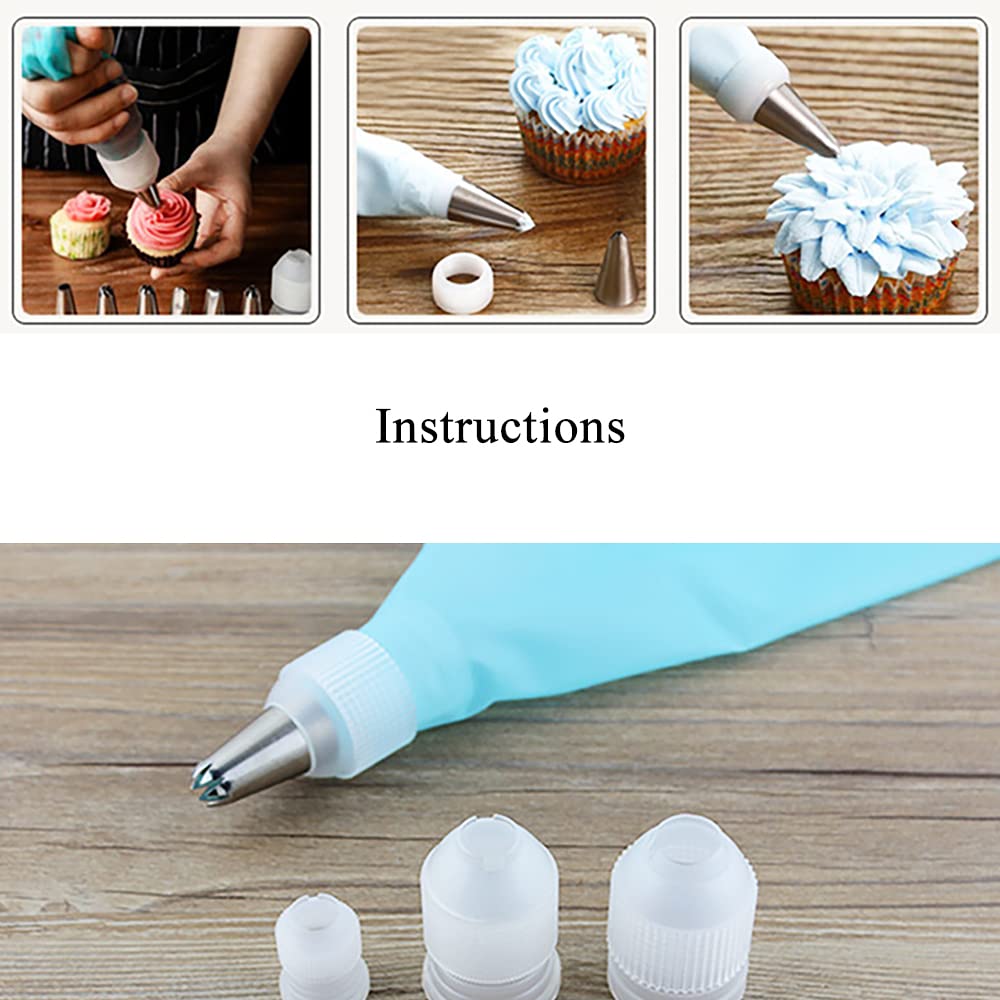 HAHIYO Acopladores de plástico de tamaño pequeño, fáciles de torcer para decoración de pasteles, acoplador de punta para boquillas de glaseado (6 piezas)