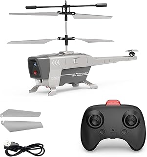 GoolRC Remote Control Helicopter, 3.5 Channel RC Helicopter with Gyro for Beginners, Indoor Outdoor Flying RC Aircraft with LED Lights, Obstacles Avoidance, Altitude Hold for Kids and Adults (Grey)