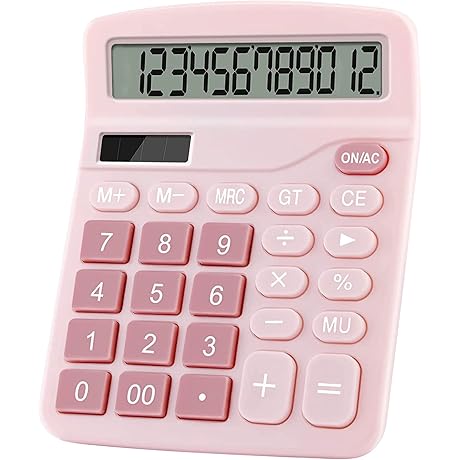 Pink Calculator for Office, School and Home