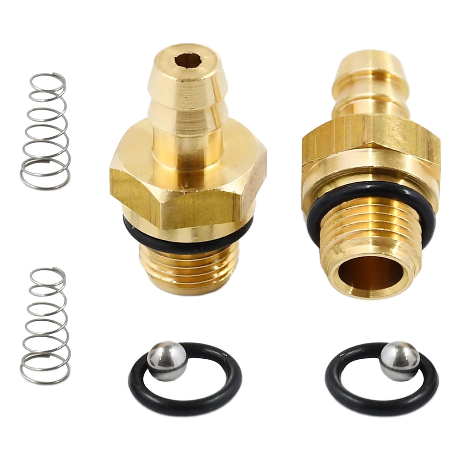 Yhplxyuus Pressure Washer Chemic Injectors 190593Gs For Multiple Pumps Models Brass Barbs Check Valves Spring O Rings Set Soap Injectors For Pressure Washer