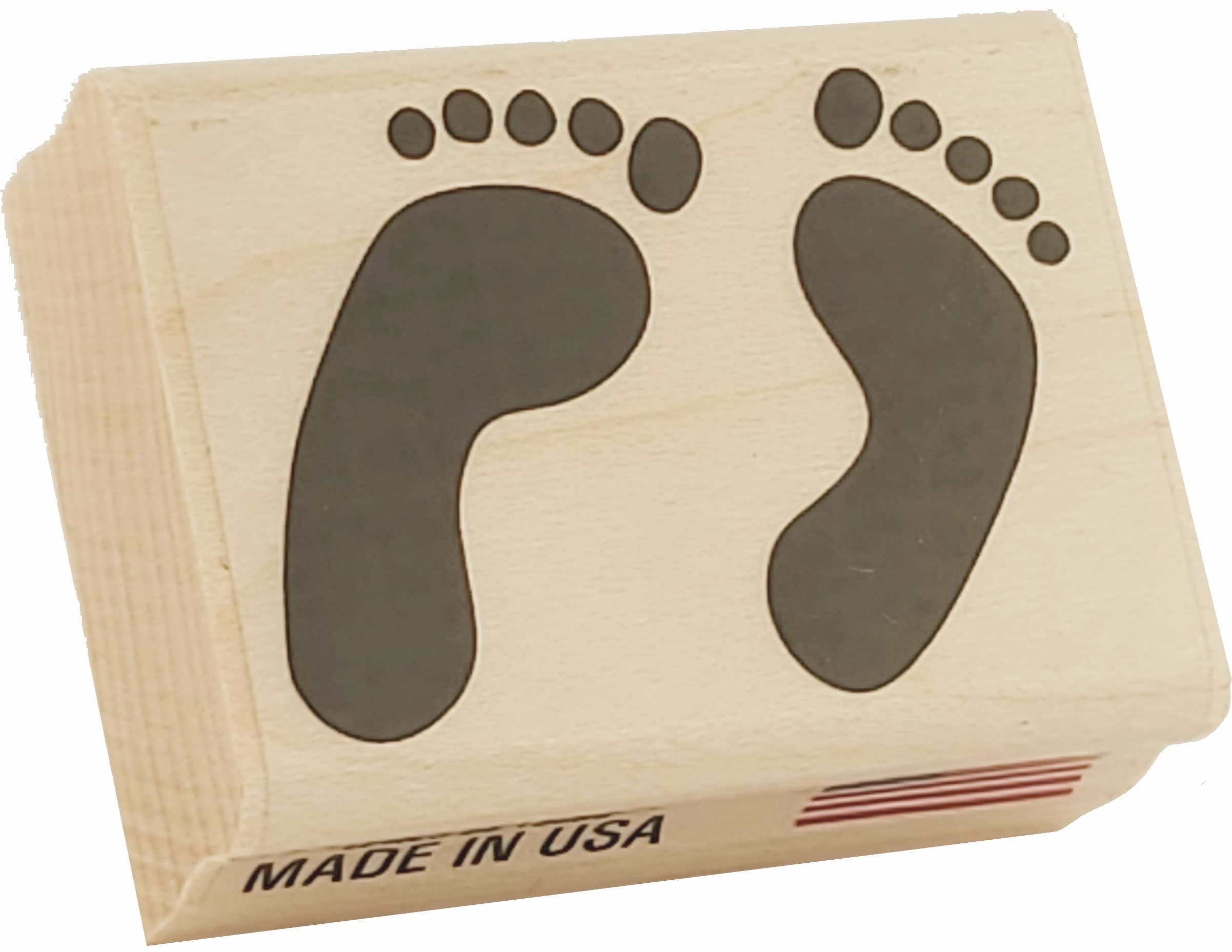 Stamps by Impression Feet, Footprints Rubber Stamp, Medium (1.25" x 1.75") — image 1