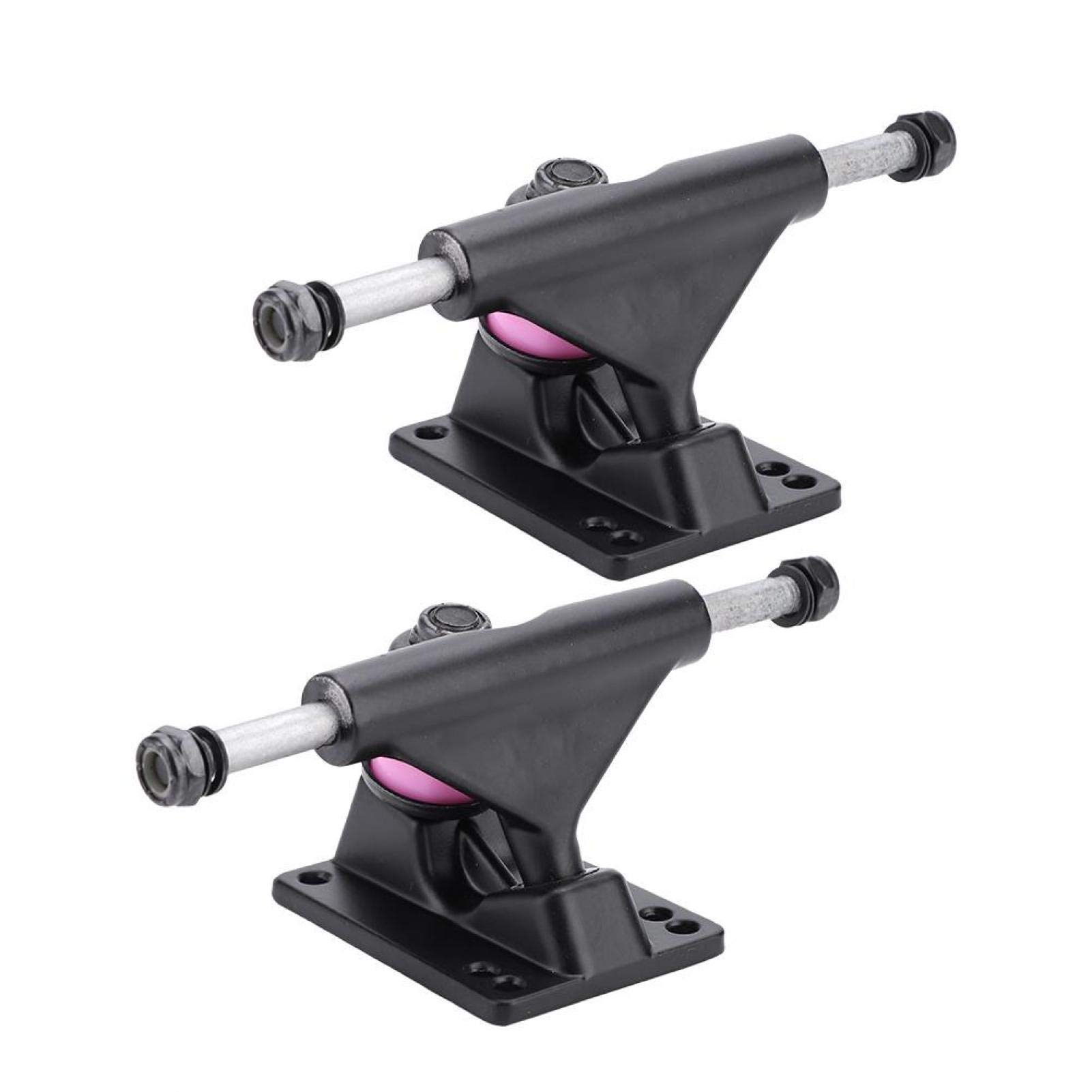 Jenngaoo 2pcs Skateboard Trucks Combo 3.25Inch Ruedas Abec Longboard Skatebaord Accesorio Todo en Uno Skate T-Tool (negro)