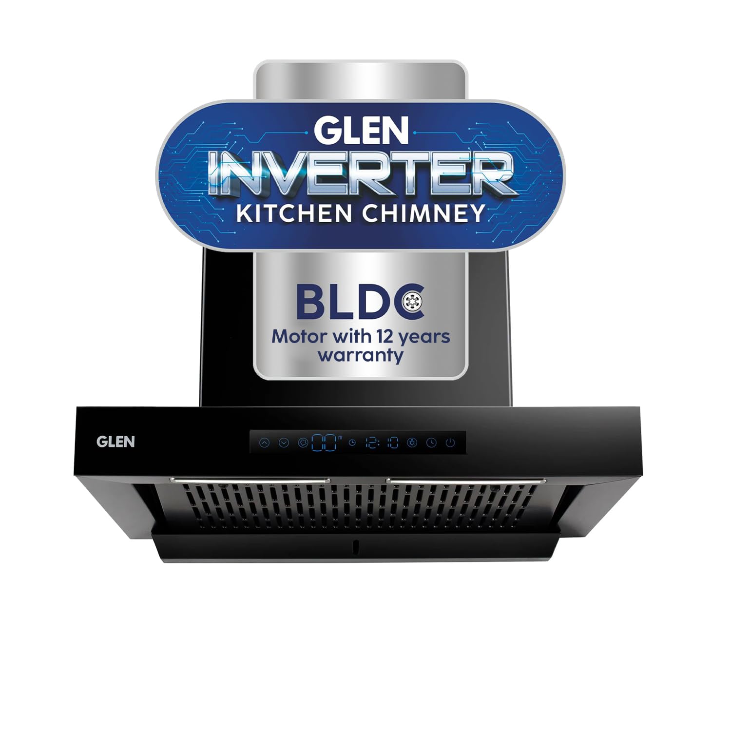 Glen Auto Clean Filterless Chimney with 1 Year on product & 12 Year on