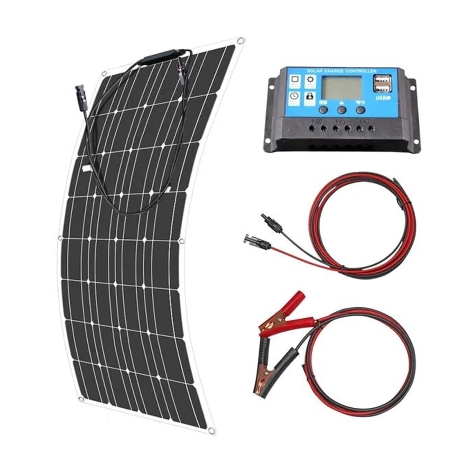 Kit solaire 100W monocristallin 12V avec panneau pliable pour van