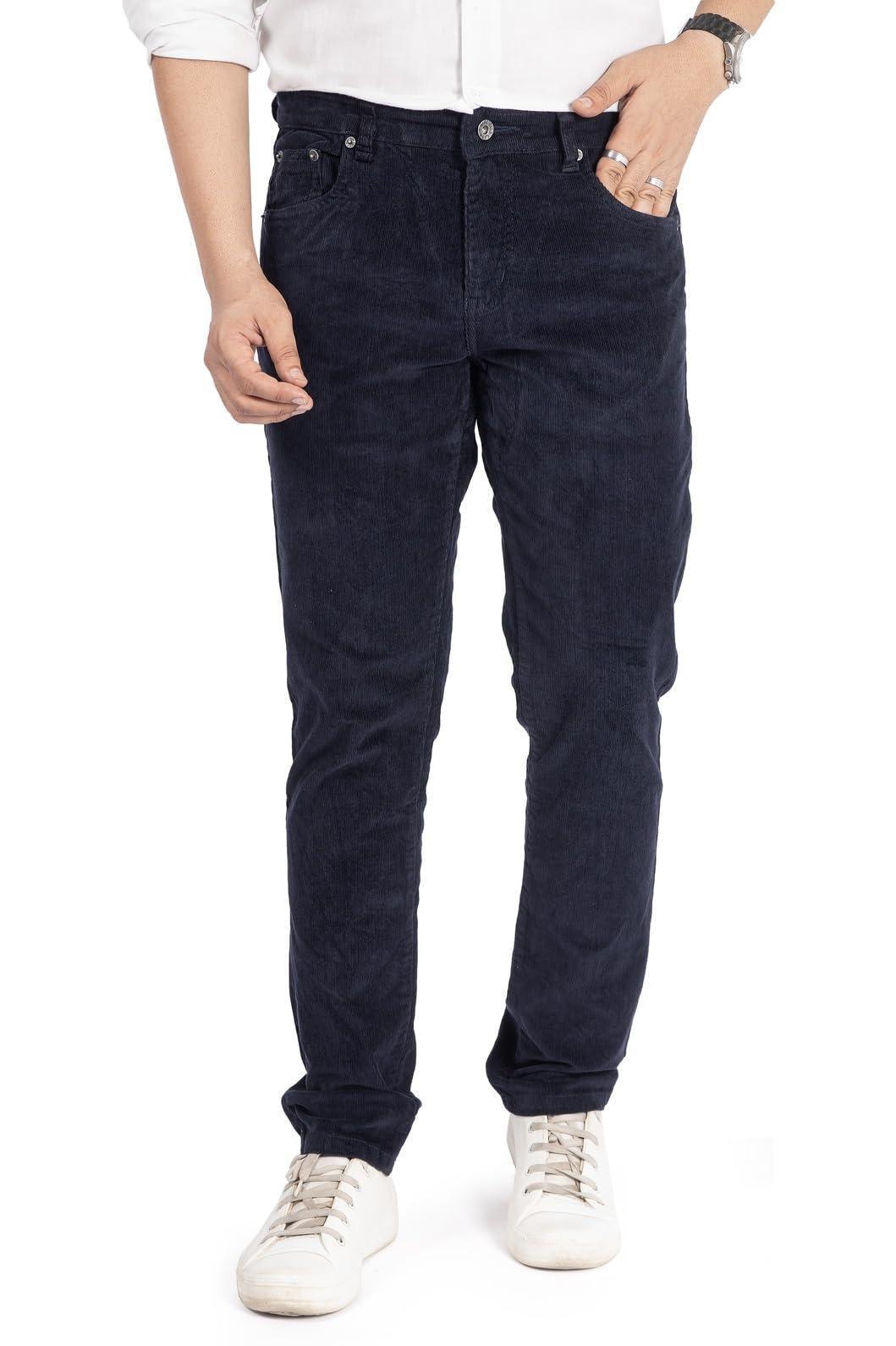Men's Corduroy Trousers | Regular Fit Pants for Men | Mid Rise Casual Trousers | Soft Premium 16 Wales Corduroy Fabric Jeans | Clean Front Trouser-picture-15