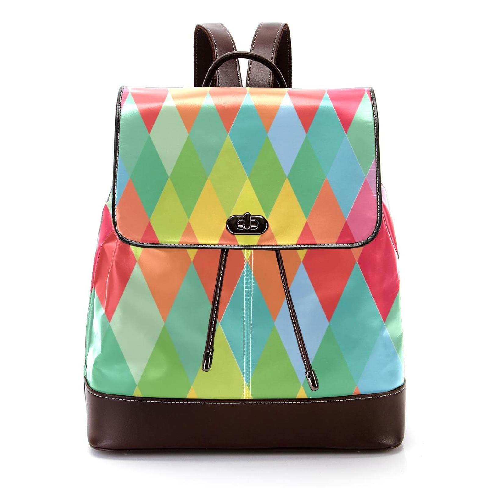 Chili czerwony mini sztuczna skóra plecak torebka, damski plecak torebka torba szkolna, Wielokolorowa 18