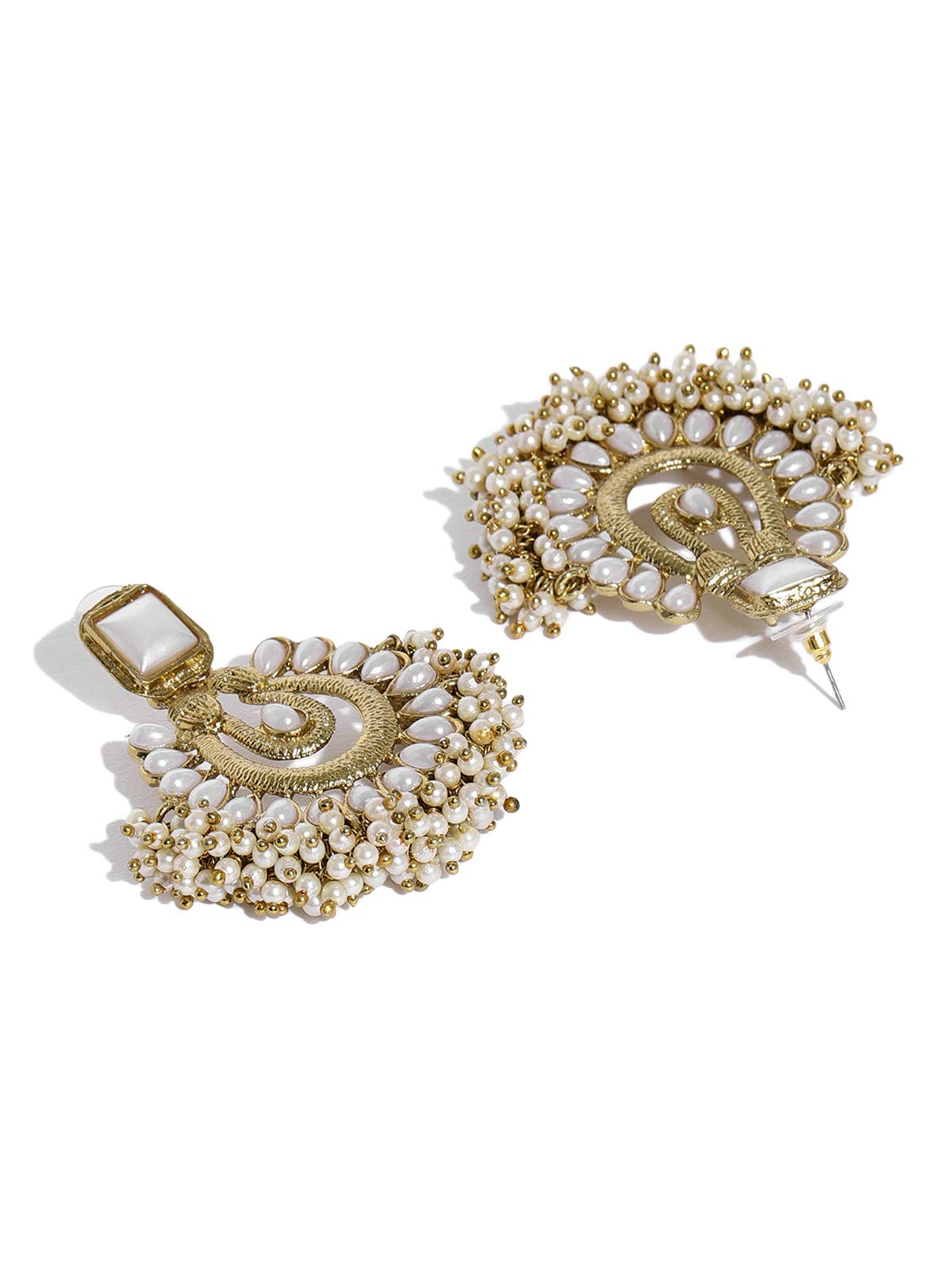 Antique Metal Plated Dangle Earrings for Women - ZPFK8739