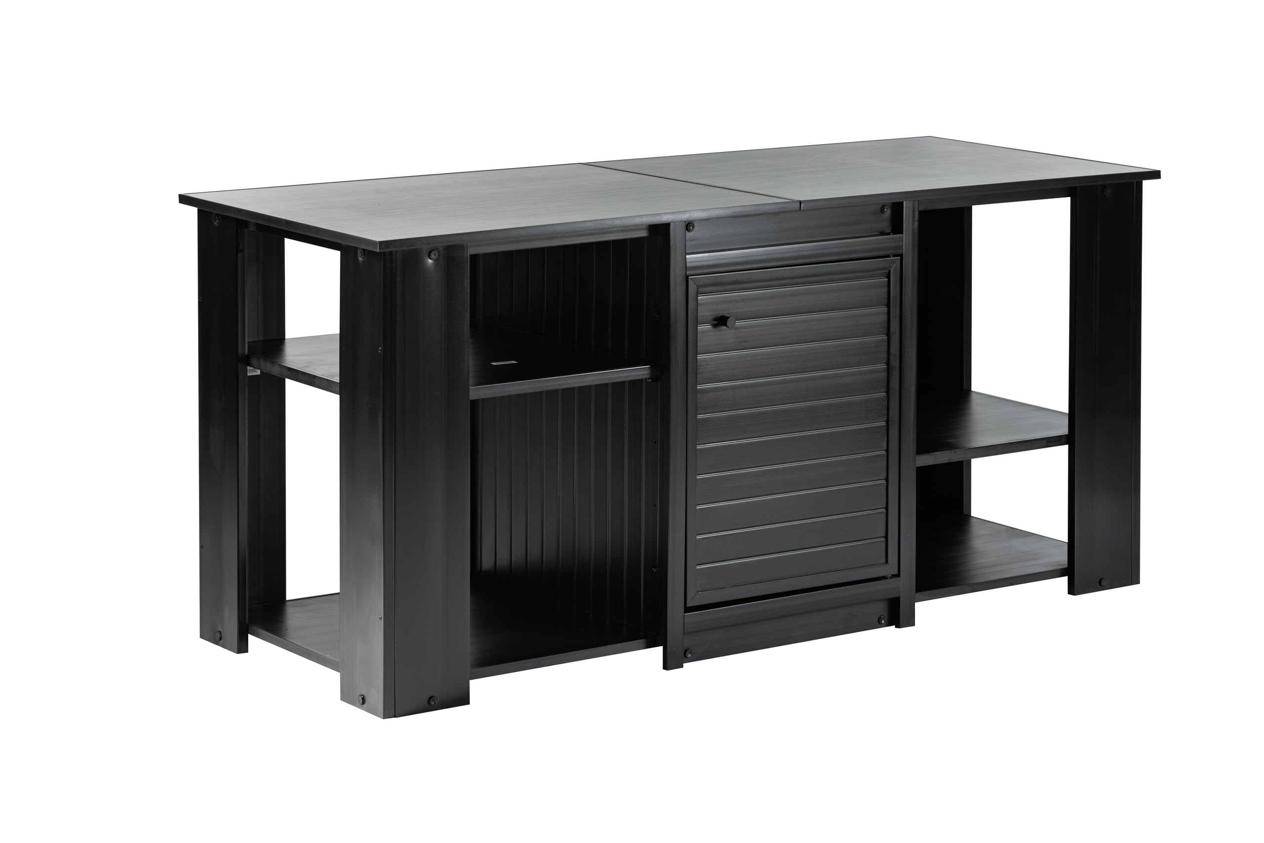 New Age Pet ECOFLEX Versa Stand Storage Cabinet, 60-Inch, Durable Wood Plastic Composite, Non-Toxic, Easy Assembly, Ideal for Extra Bedding, Food, Toys, Accessories, Espresso Black, 10 Yr Warranty