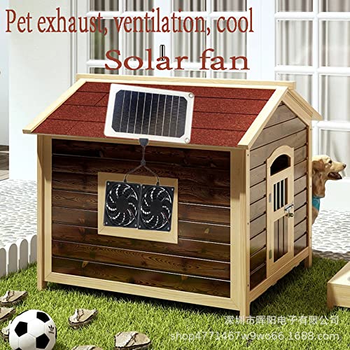 Panel solar de 5W 6V con extractor de doble ventilador impermeable 3