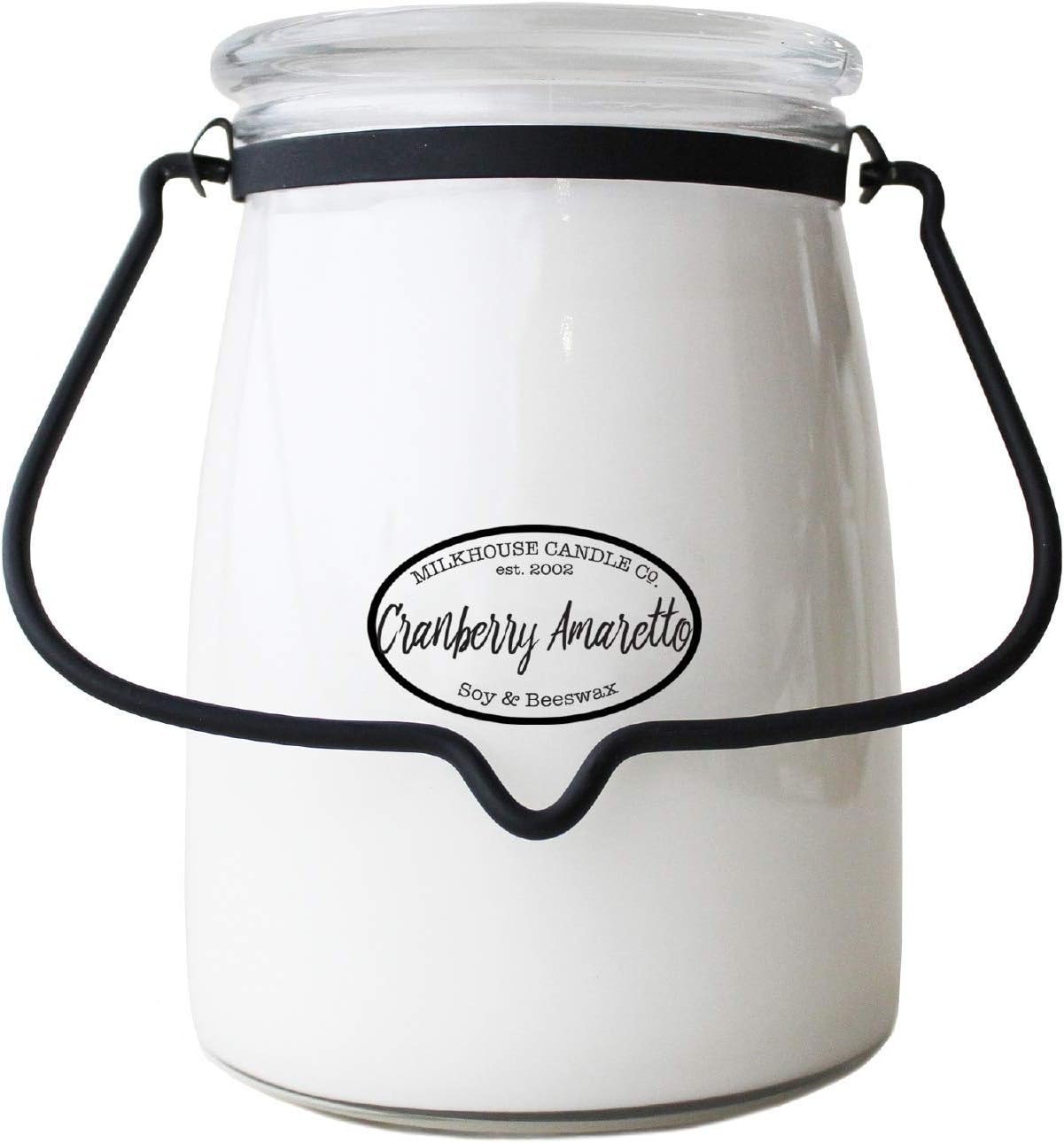 Milkhouse Candle Creamery Scented Soy Candle: Butter Jar Candle, Cranberry Amaretto, 22-Ounce