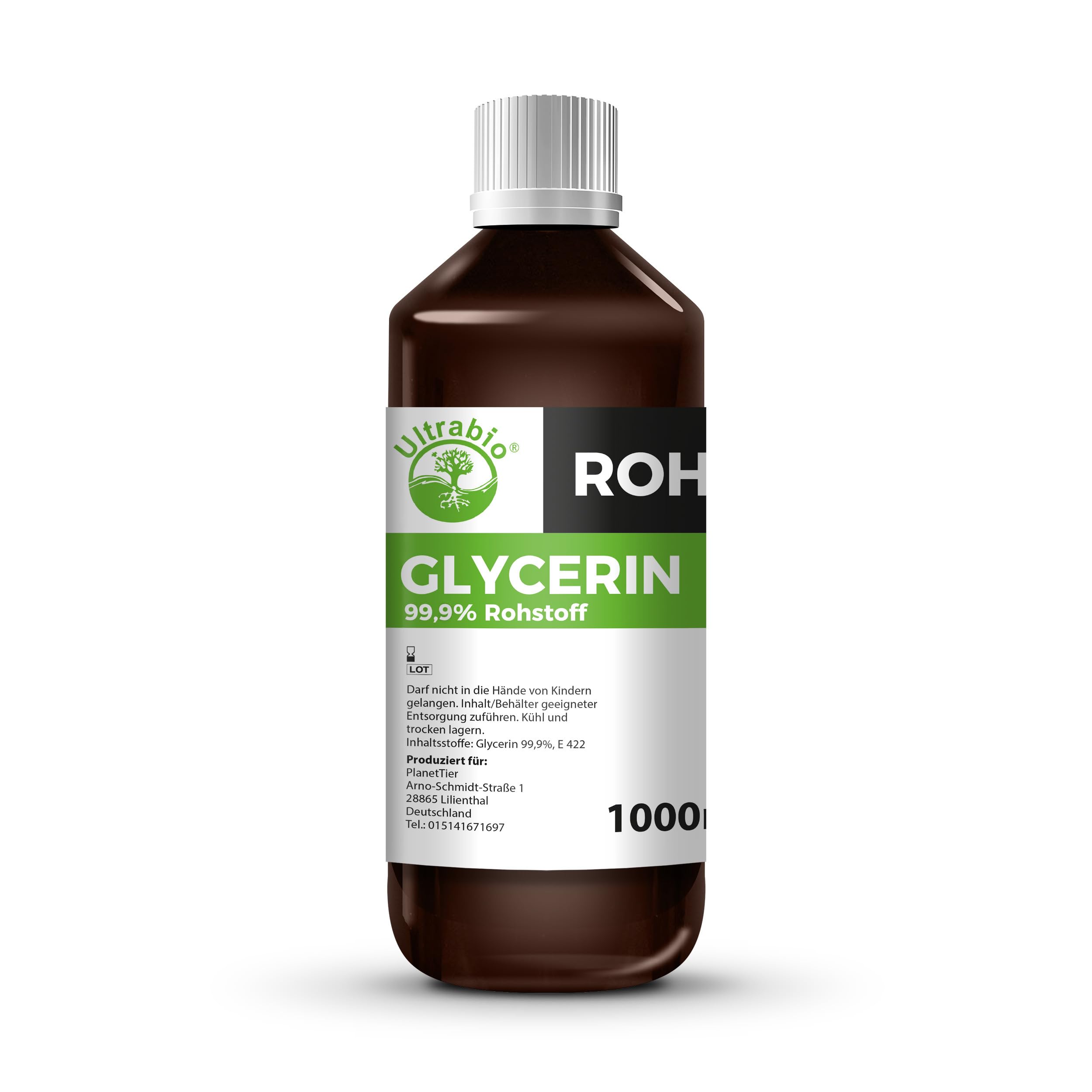 Ultrabio 1000ml Glycerin E422 + 1000ml Propylenglykol E1520 Pharma-Qualität USP zertifiziert