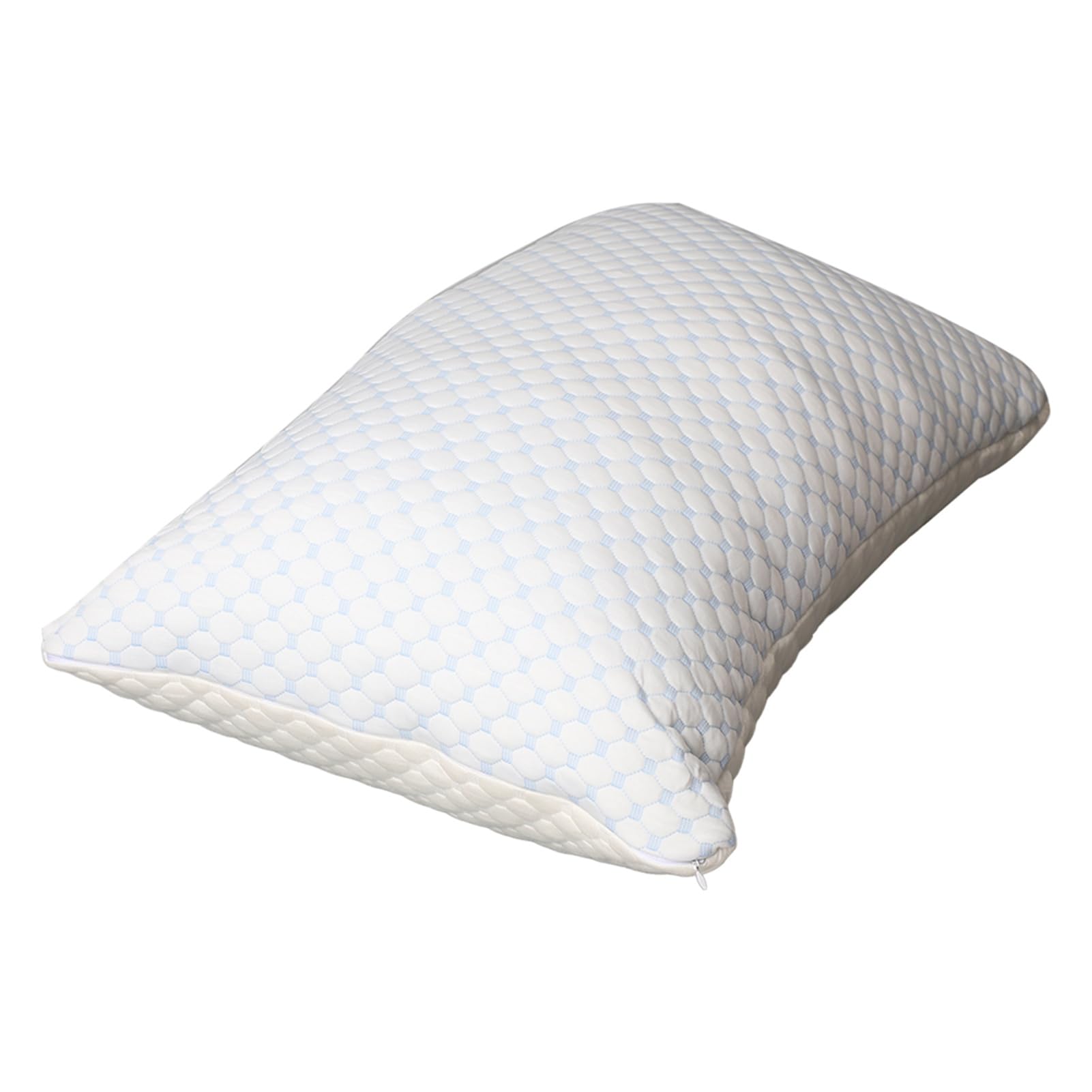 Fdit Cuscini in Memory Foam Triturati Queen Size Set di 2 Cuscini Regolabili con Infusione di Gel Rinfrescante con Copertura in bambù per Chi Dorme Sul Lato dello Stomaco Posteriore