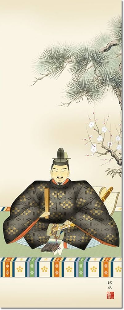 Amazon.co.jp: 天神様掛軸-天神/浮田秋水(尺三)1MC4-037 床の間 和室