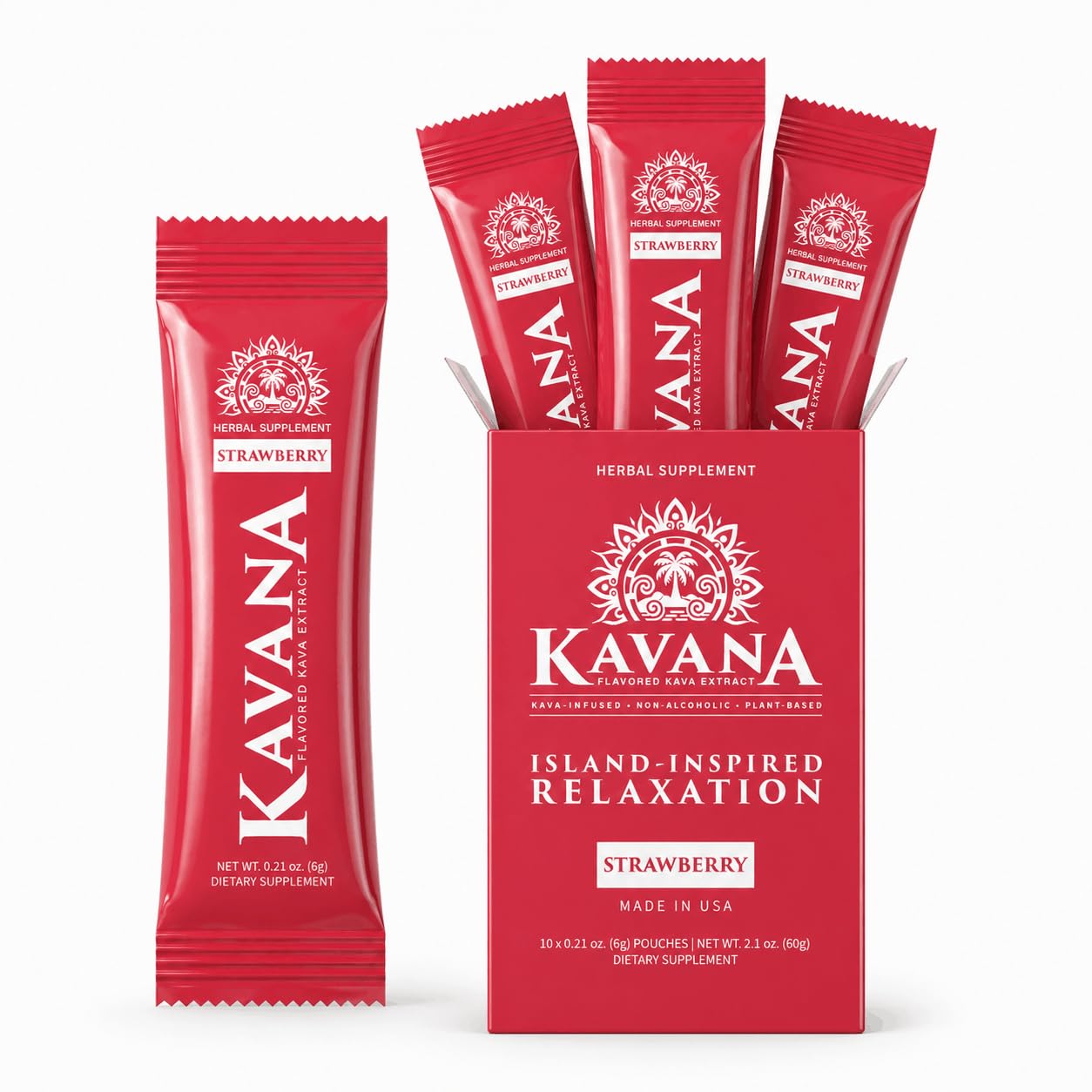 Kavana Instant Kava Drink Mix - Instant Kava Powder Stick Packs with 30% Kavalactones Extract, 10 Single-Serve Pouches - Herbal, Non-Alcoholic, Sugar-Free, Plant-Based, Made in USA - Acai — Amazon image 8