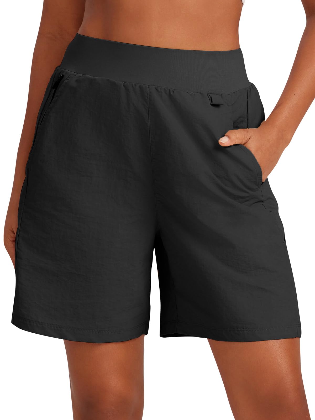 VUTRU Damen Shorts Sporthose Kurz High Waist Laufhose Sommer UPF50+ Laufshorts für Wandern, Camping Sport Fitness Running