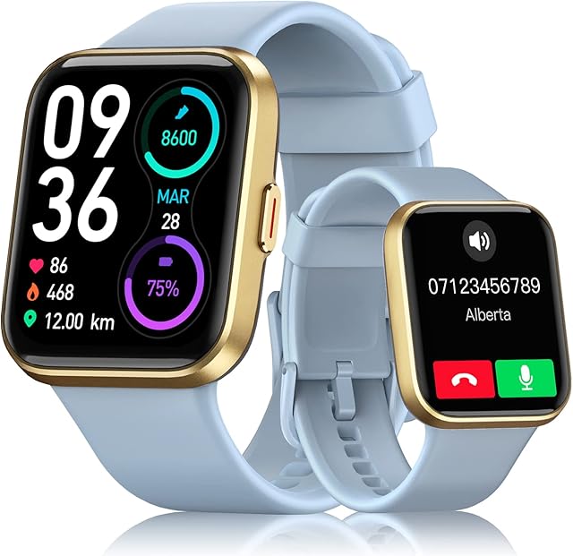 Smart Watches for Women, Smart Watch (Answer/Make Call), 1.69" Full Touch Alexa Built-in Fitness Watch with Heart Rate SpO2 Sleep Tracker, IP68 Waterproof
