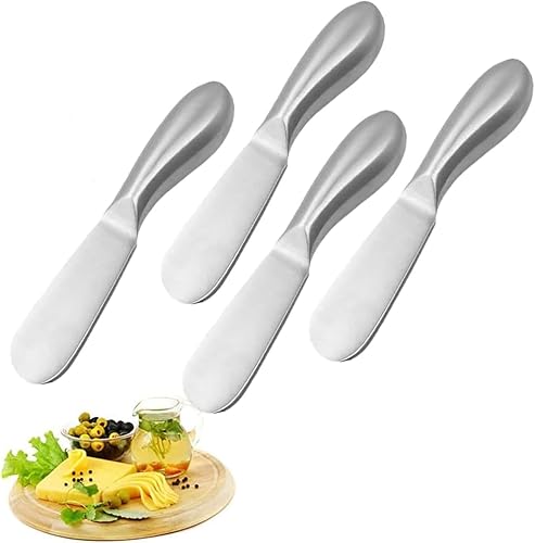 Miniatura 5 de Juego de herramientas de queso de acero inoxidable de alta calidad, juego de cuchillos de queso de 4 piezas, corta, extiende todos tus quesos