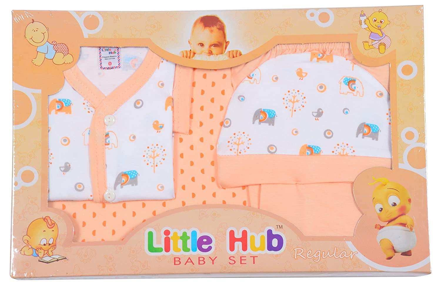 Infant Gift Set/Baby Shower Gift Pack/New Born Products 6 Piece Set for boy/Girl Peach Color-image-38
