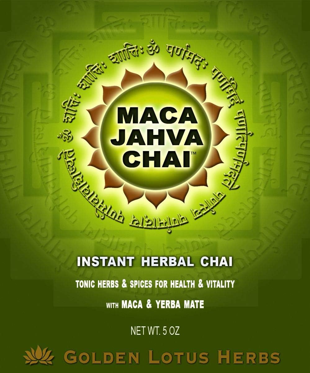 Golden Lotus Herbs Chai Tea (Maca Jahva Chai with Mate, 5 Oz.)