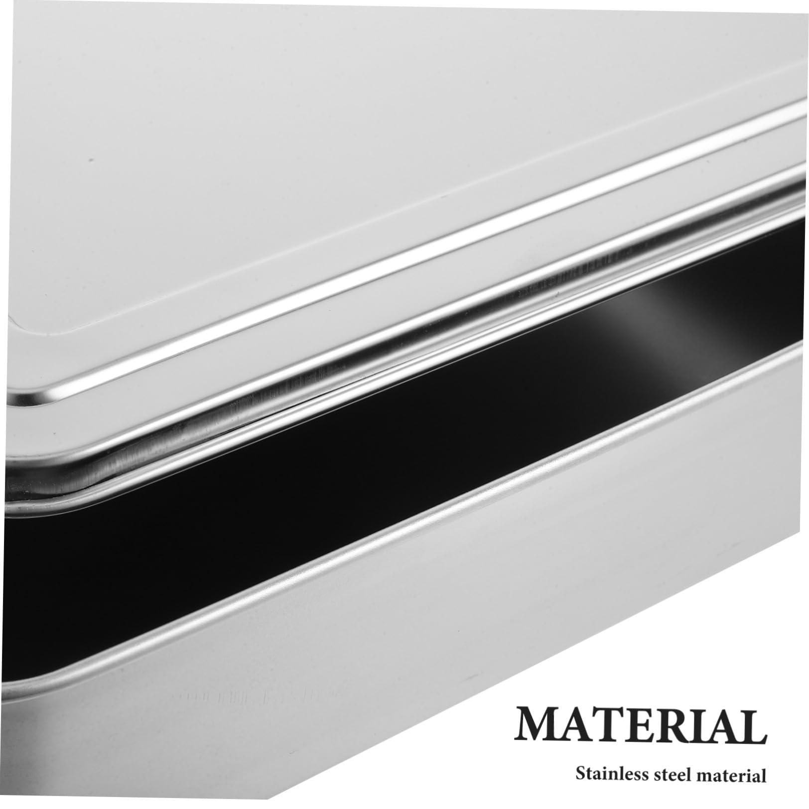 Abaodam Molde para Pasteles con Tapa Plata Bandeja para Hornear para Horno Rectangular, Acero Inoxidable Antiadherente, Capacidad Óptima, para Pasteles, Lasaña y Brownie, Uso en