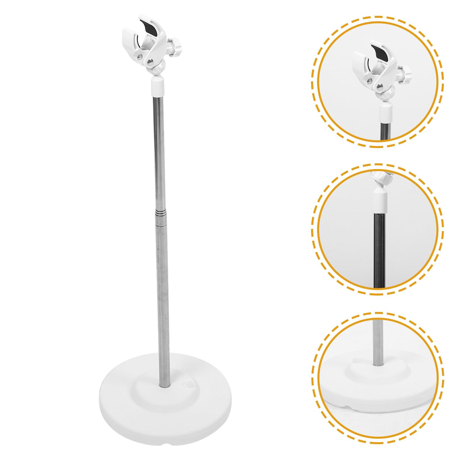 CANIGHT Haartrocknerständer aus Edelstahl und Kunststoff für Haustiere Abnehmbar und Stabil mit Verstellbarer Klemme bis 6cm für Tierpflege zu Hause