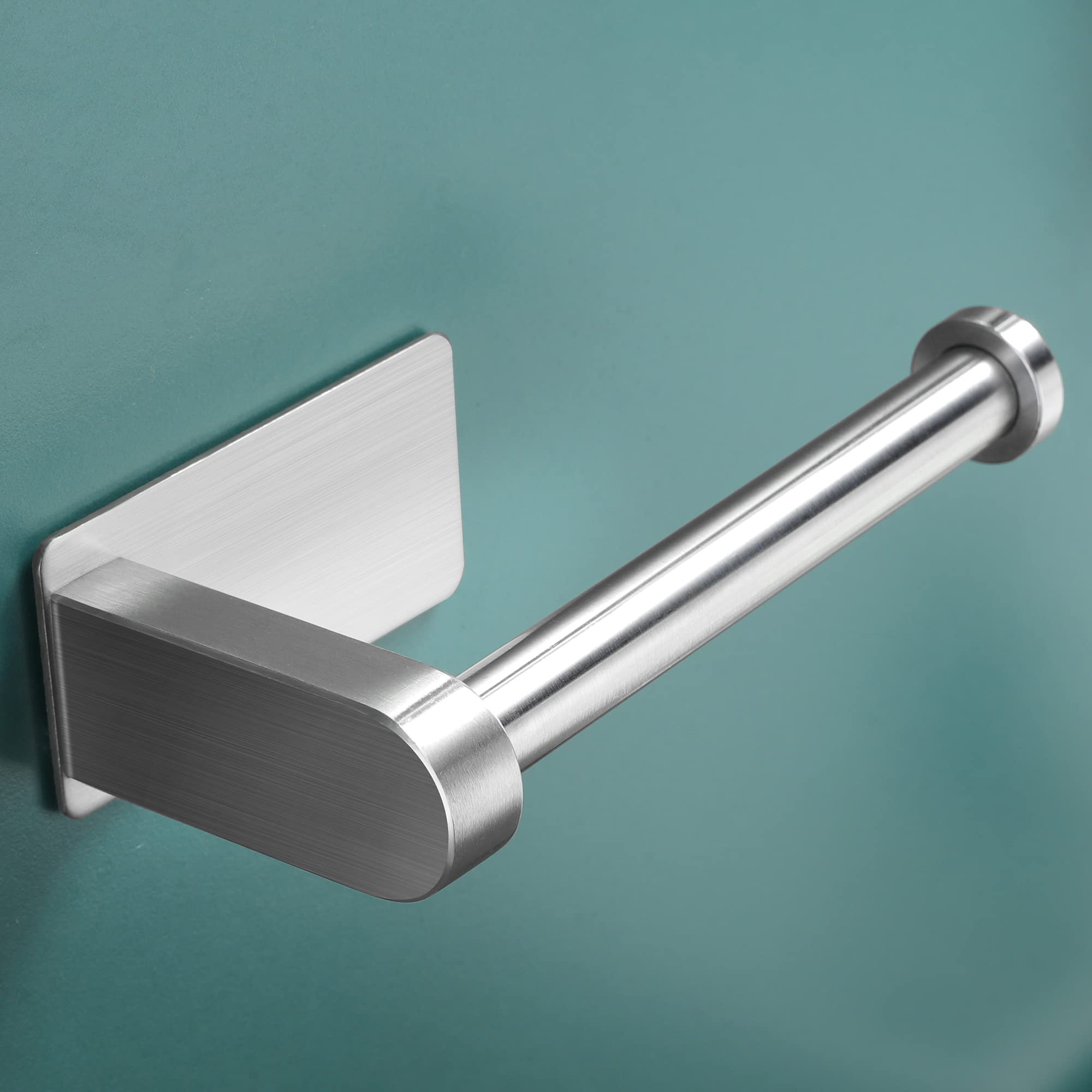RUICER Toilet Roll Holder No Drilling Required Stainless Steel Self-Adhesive Roll Holder for Bathroom