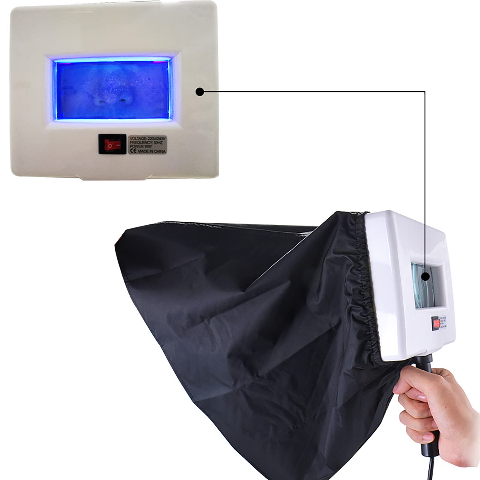Analizador De Piel con Lámpara De Woods, Detector De Piel Ultravioleta De Luz Fría Portátil, Utilizado para Detectar Leucoplasia Invisible, Tiña Versicolor, Vitíligo, Hongos De Mascotas