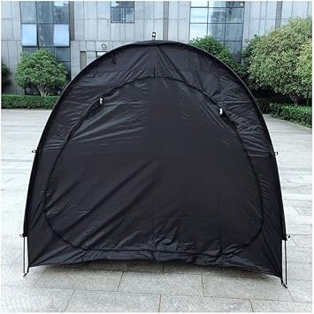 Amazon Co Jp 自転車用テント 耐久性のある耐候性自転車カバー 自転車収納保護カバーテント小屋 雑貨保管 ガーデン屋外庭用 黒 スポーツ アウトドア