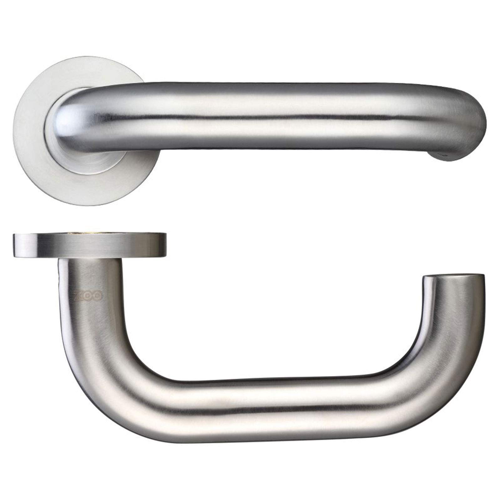 Zoo Hardware Zoo ZCS080SS Satin 22mm Return To Door Lever Handles