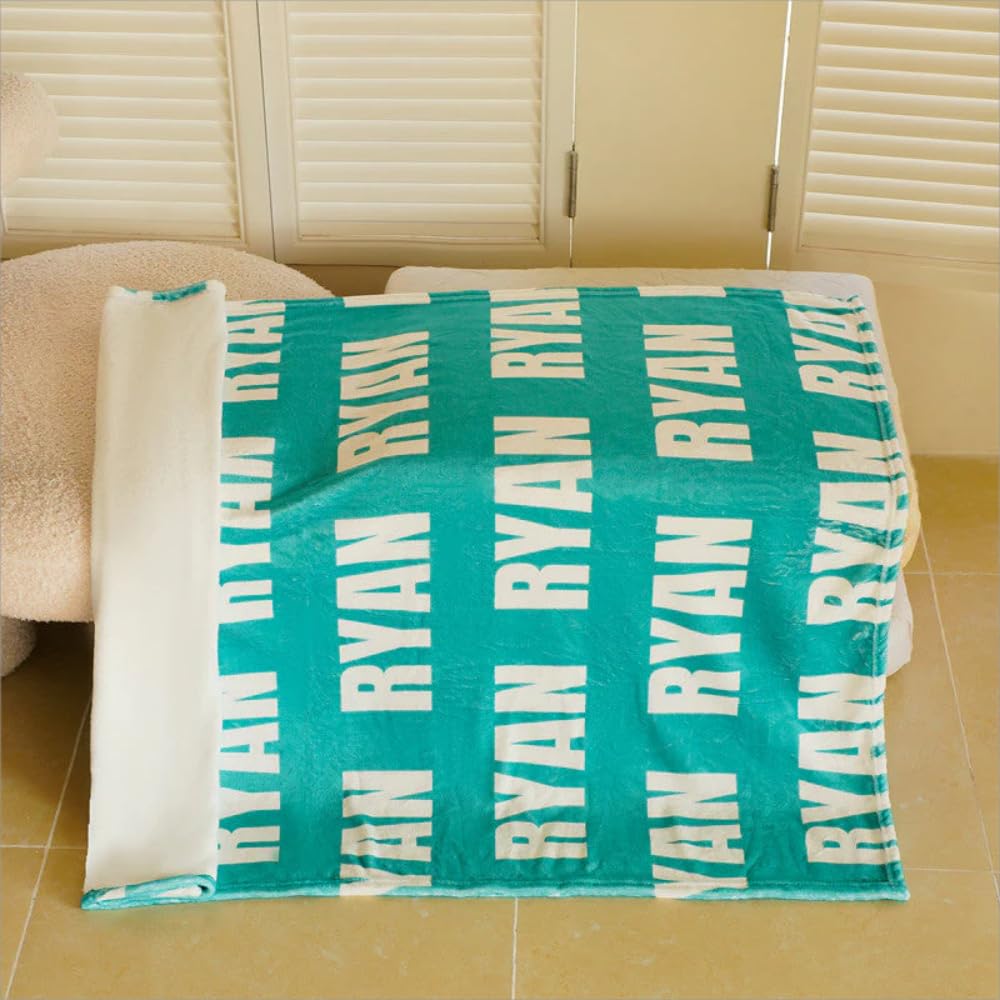 REEG Manta de bebé personalizada | Manta de franela personalizada con nombre | Manta de guardería para recién nacidos | Manta personalizada para niños | Manta personalizada de regalo (180 x 220 cm)