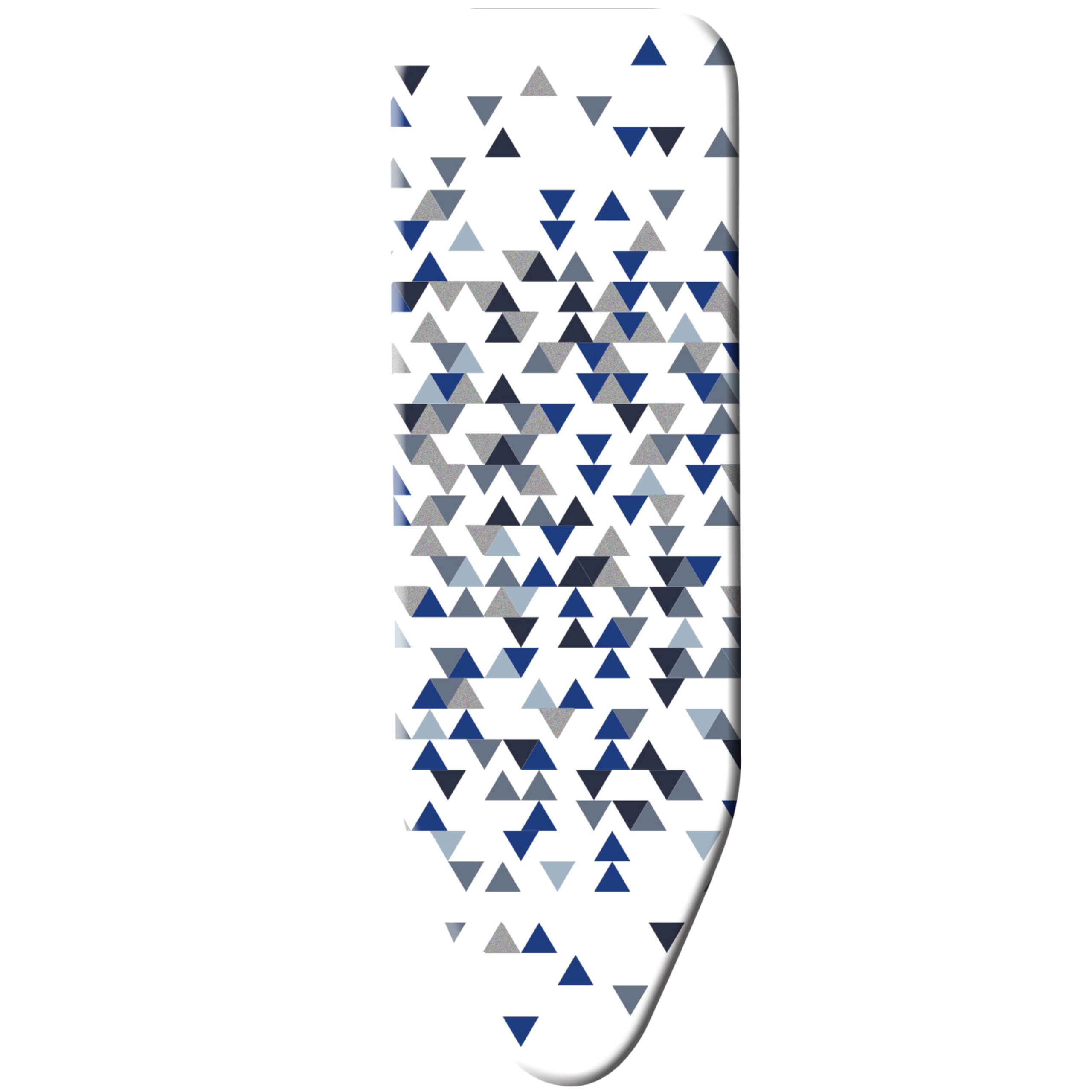 Minky Nylon/A Reflector Ironing Board Cover, Heat-Reflective Iron Board Cover, Large Drawstring Ironing Board Covers 125 X 45 Cm, Blue & White, Foam Padding, Made In The Uk