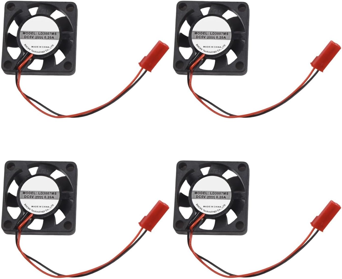 5V Cooling Fan Model 3007 for Raspberry Pi 4 3 B+ 3 B 2 B+ and Pi For Zero, Efficient Heat Dissipation for Raspberry Pi Boards and Related Devices (4PCS)