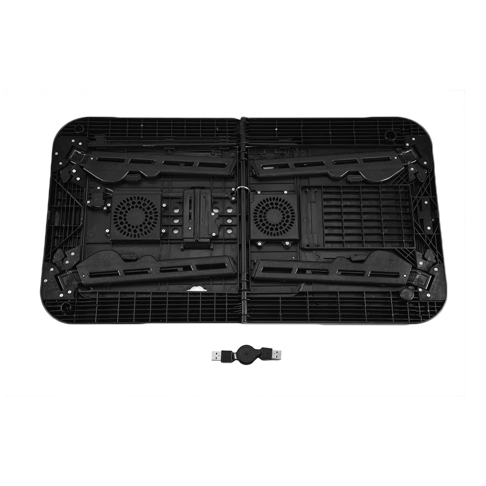 lyrlody Mesa Portátil para Ordenador Portátil con ángulo Ajustable, Mesa de Ordenador Portátil ABS para Cama o sofá, Escritorio Plegable para Alimentos o Bebidas