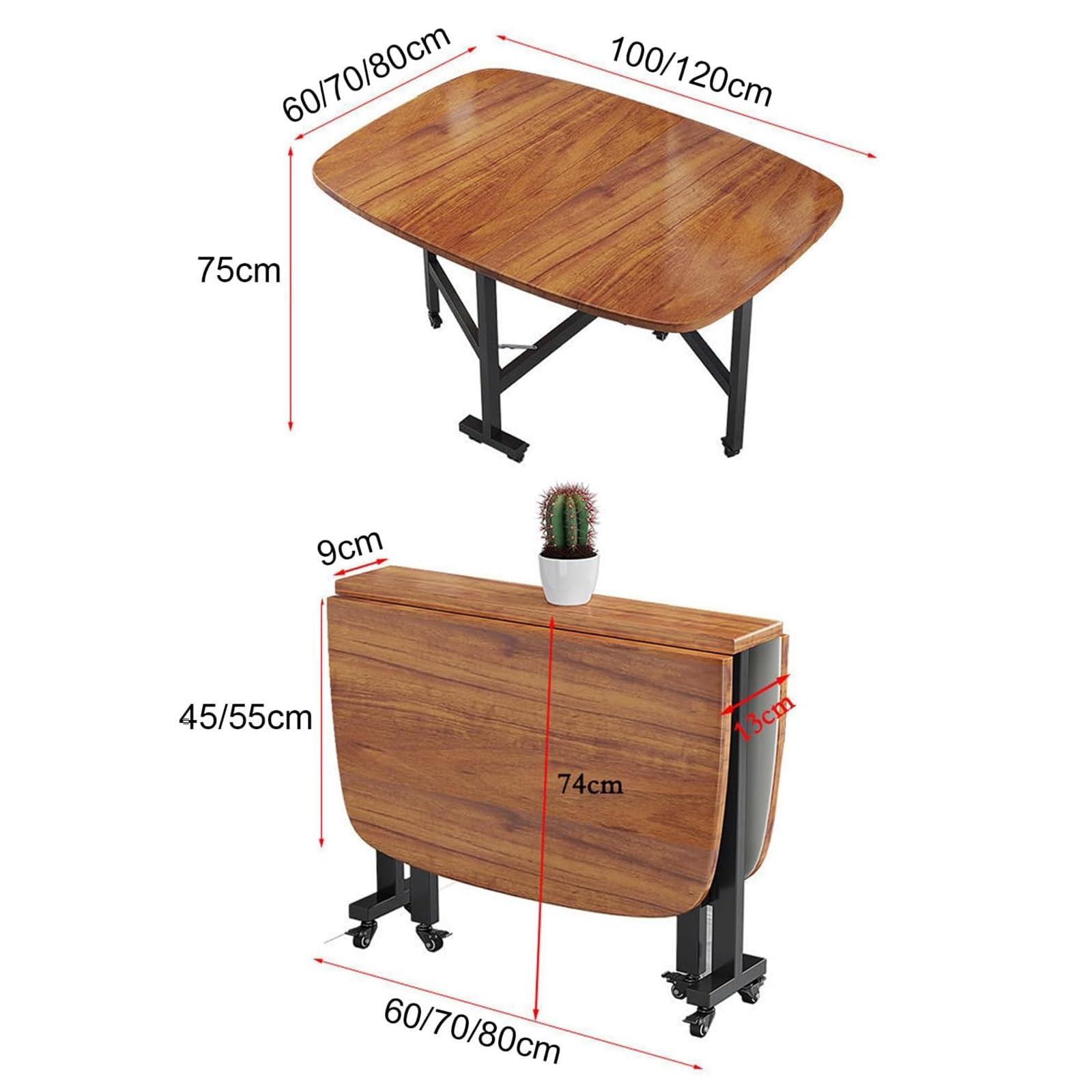 Amazon.com - Folding Kitchen Table,Solid Wooden Foldable Kitchen