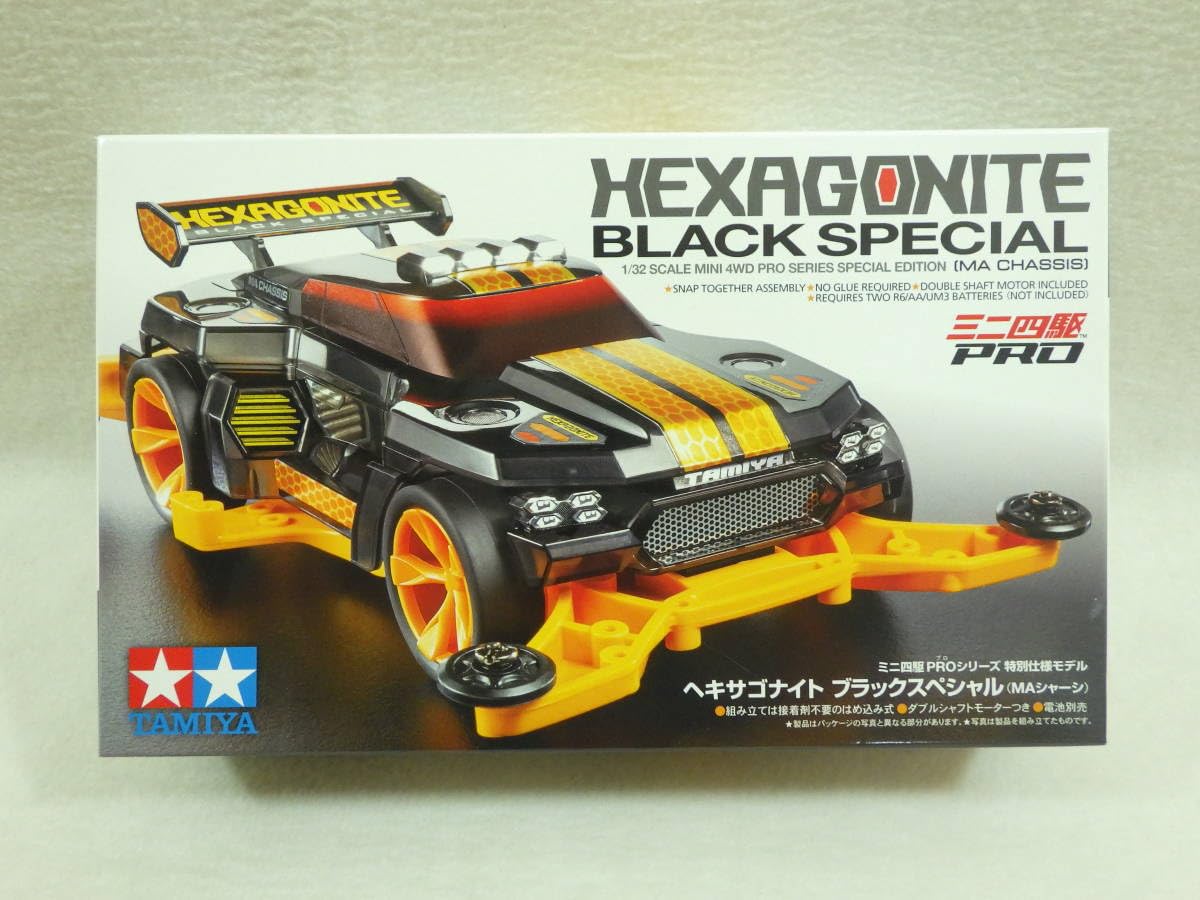 【ミニ四駆】ヘキサゴナイト ブラックSP Amazon.co.jp: ヘキサゴナイト ブラックスペシャル オレンジ MA